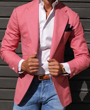 Light Business Men's Suit Printed Checks Coat