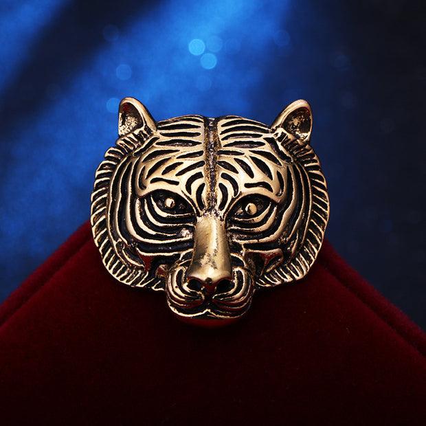 Men's Tiger Year Corsage Vintage Animal Pin